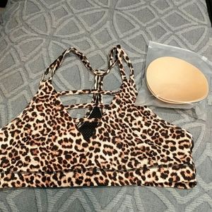 Zyia leopard grid bra